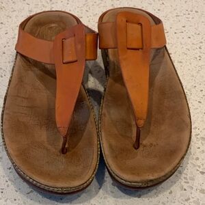 Fitlop  Orange Leather Sandals 9